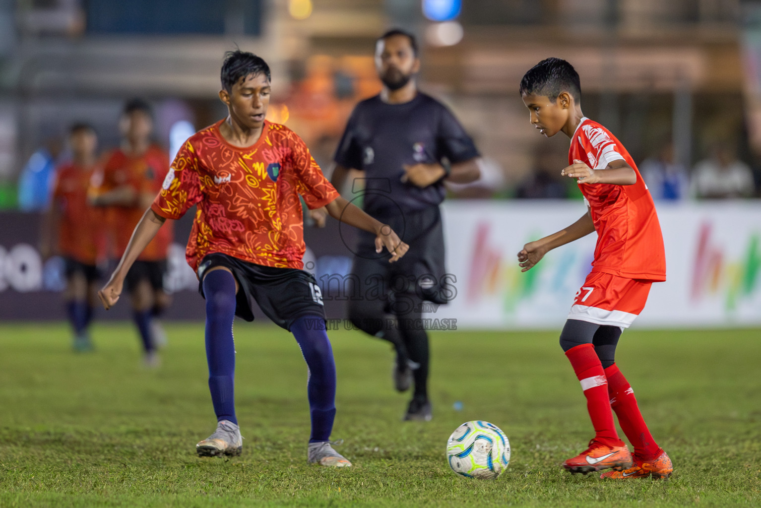 SUS vs Huriyya (U12) in Dhivehi Youth League 2024 - Day 2. Matches held at Henveiru Stadium on 22nd November 2024 , Friday. Photos: Shuu Abdul Sattar/ Images.mv