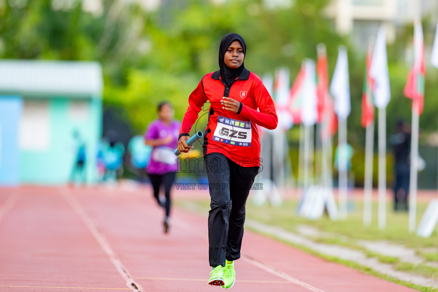 Day 4 of MWSC Interschool Athletics Championships 2024 held in Hulhumale Running Track, Hulhumale, Maldives on Tuesday, 12th November 2024. Photos by: Nausham Waheed / Images.mv