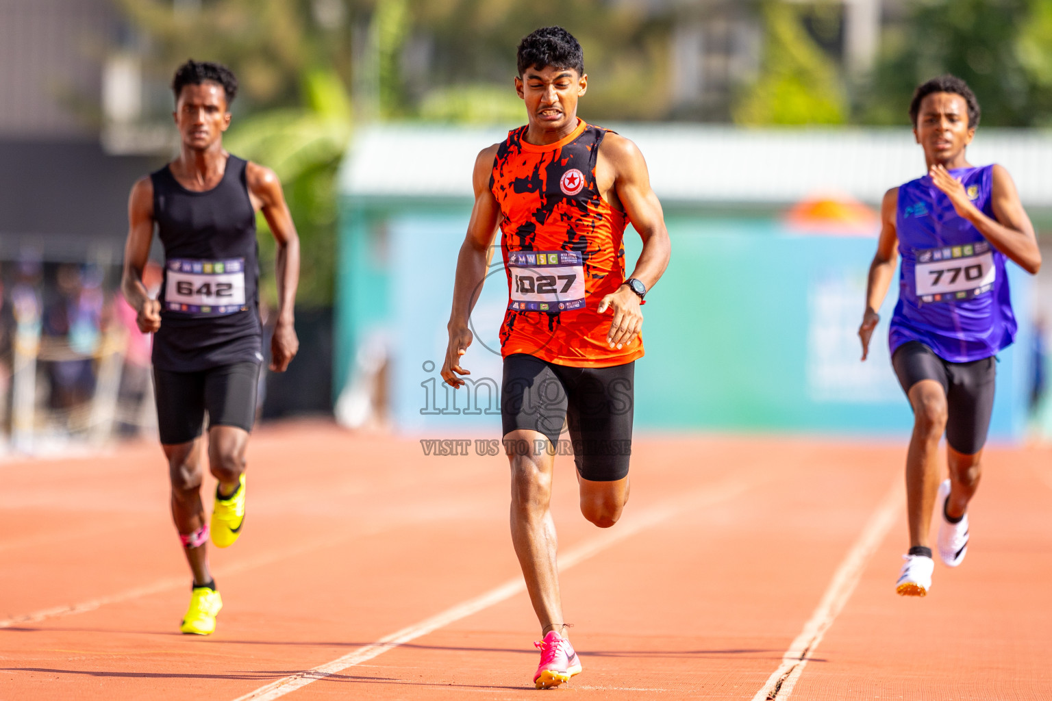 Day 4 of MWSC Interschool Athletics Championships 2024 held in Hulhumale Running Track, Hulhumale, Maldives on Tuesday, 12th November 2024. Photos by: Raaif Yoosuf / Images.mv