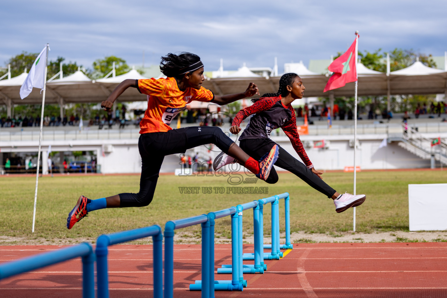 Day 2 of MWSC Interschool Athletics Championships 2024 held in Hulhumale Running Track, Hulhumale, Maldives on Sunday, 10th November 2024. 
Photos by: Hassan Simah / Images.mv