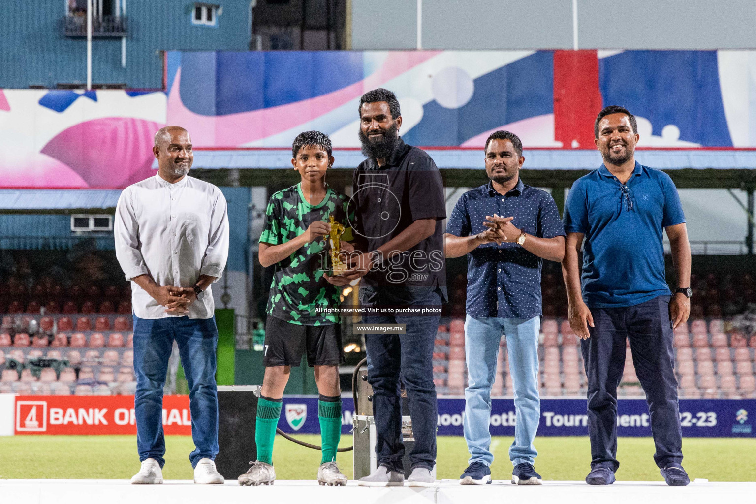 Kalaafaanu School vs Ahmadhiyya International School in the Final of FAM U13 Inter School Football Tournament 2022/23 was held in National Football Stadium on Sunday, 11th June 2023.  Photos: Ismail Thoriq / images.mv