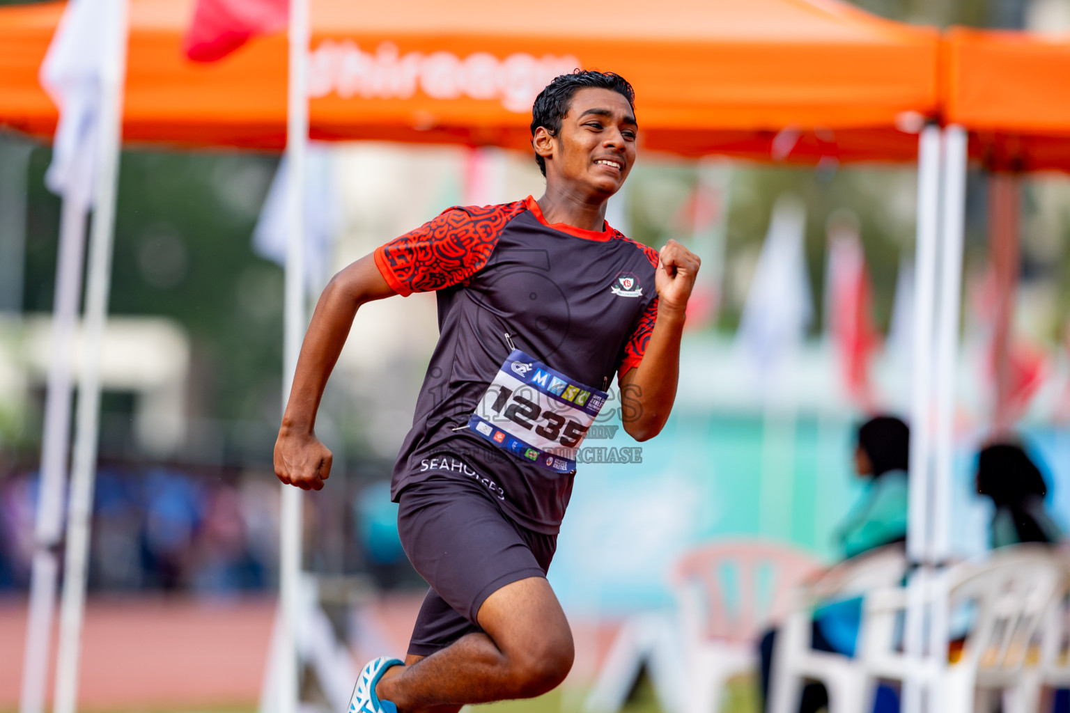 Day 6 of MWSC Interschool Athletics Championships 2024 held in Hulhumale Running Track, Hulhumale, Maldives on Thursday, 14th November 2024. Photos by: Nausham Waheed / Images.mv