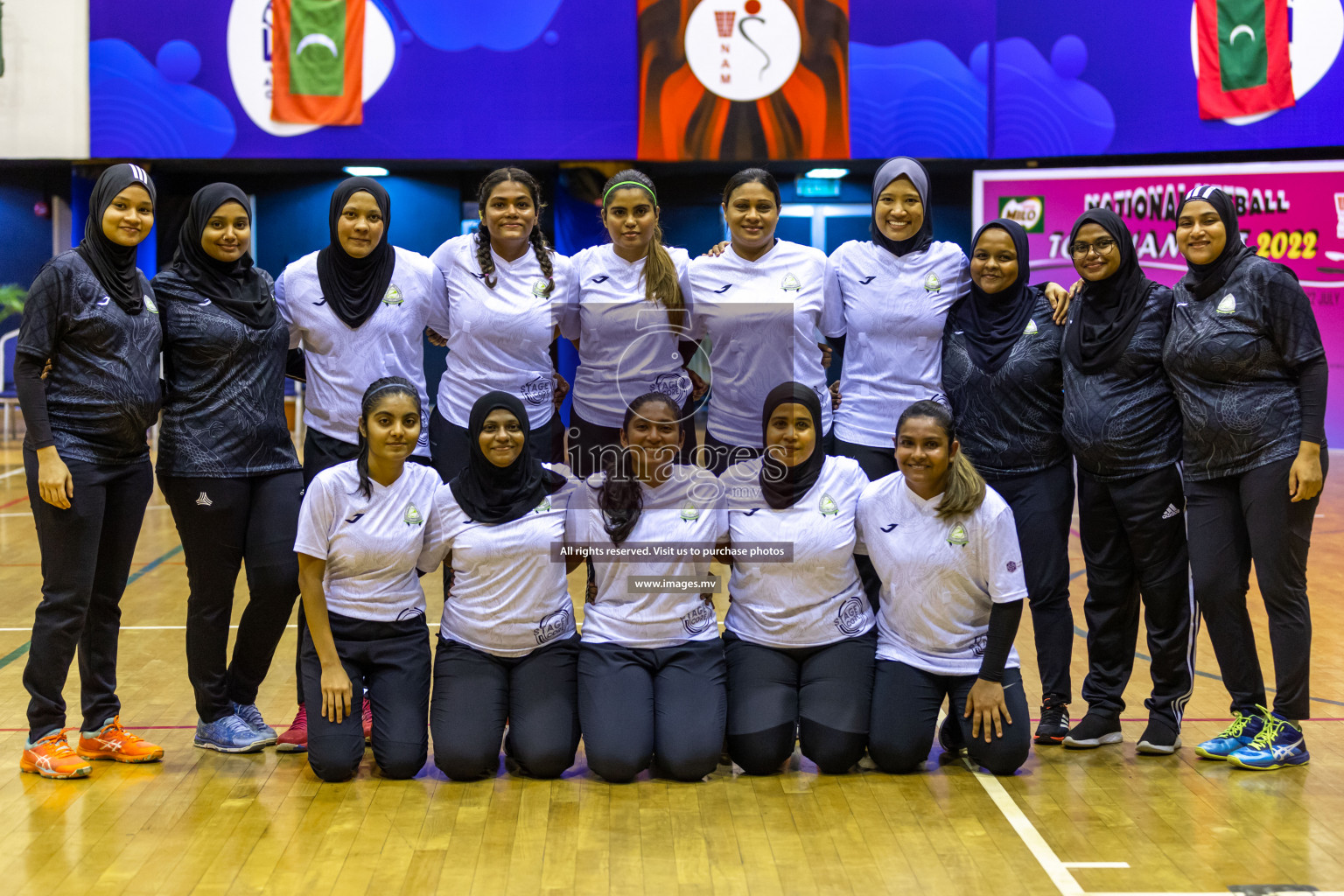 Sports Club Shining Star vs Club Green Streets in the Milo National Netball Tournament 2022 on 17 July 2022, held in Social Center, Male', Maldives. Photographer: Hassan Simah / Images.mv