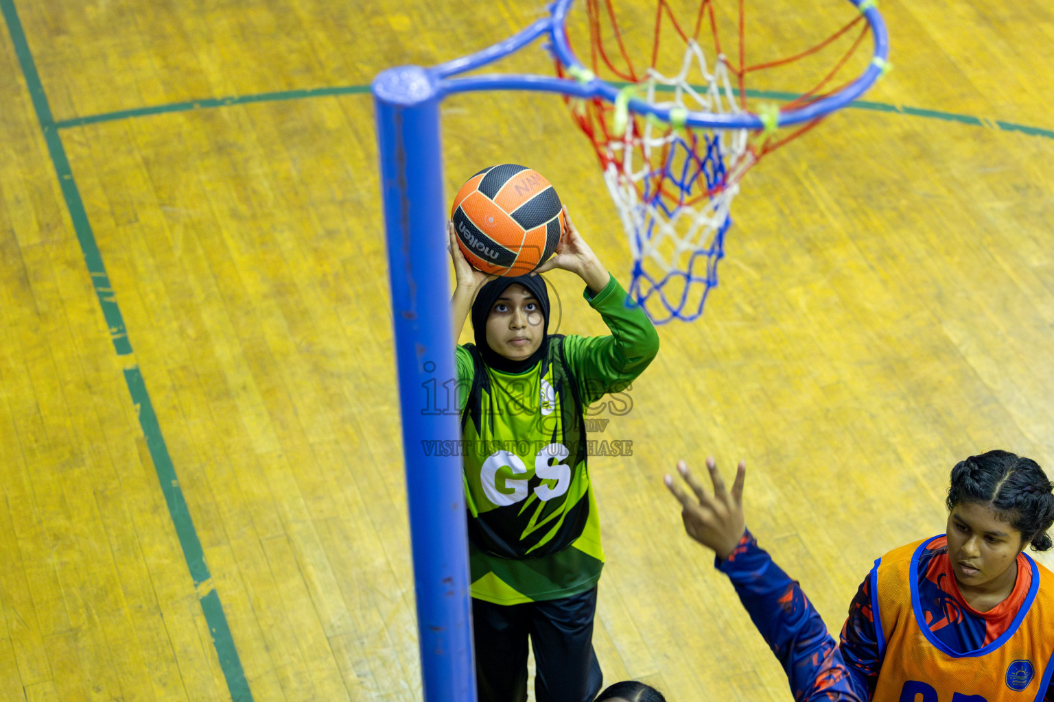 Day 13 of 25th Inter-School Netball Tournament was held in Social Center at Male', Maldives on Saturday, 24th August 2024. Photos: Mohamed Mahfooz Moosa / images.mv