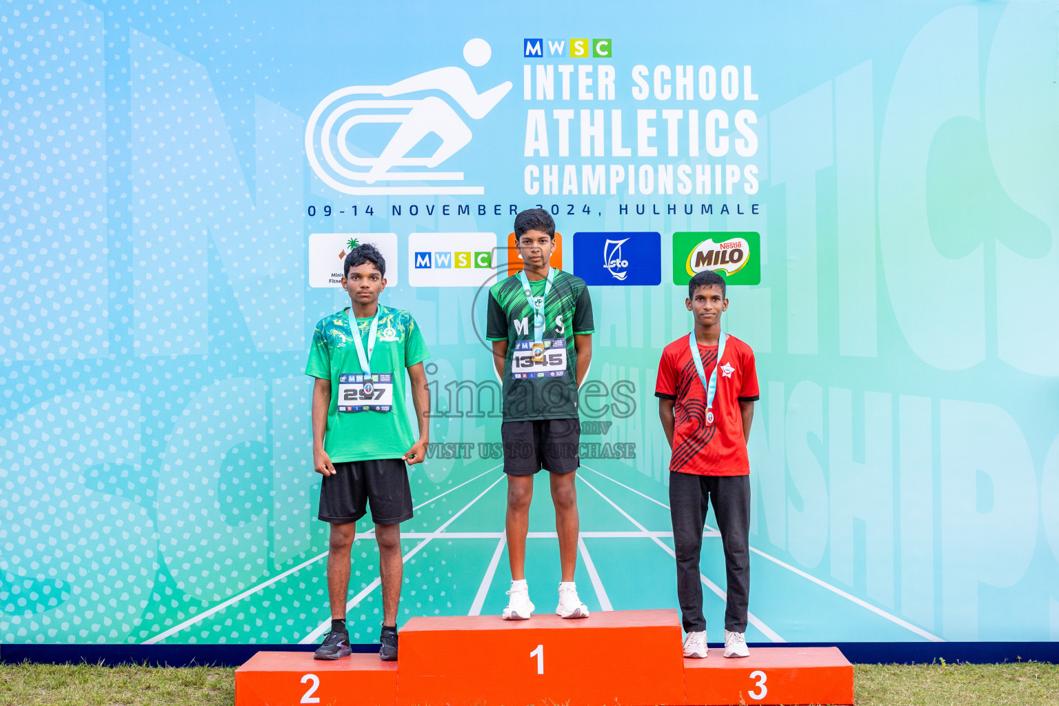 Day 5 of MWSC Interschool Athletics Championships 2024 held in Hulhumale Running Track, Hulhumale, Maldives on Wednesday, 13th November 2024. Photos by: Ismail Thoriq / Images.mv