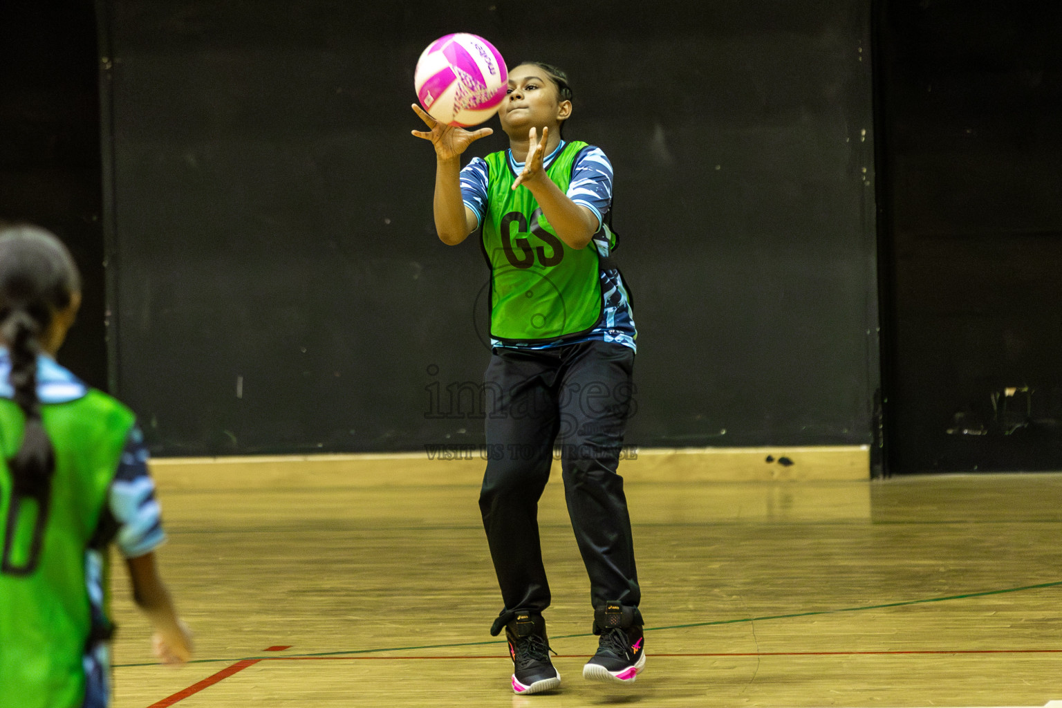 High Fluers vsN Sports Academy in Day 5 of 3rd Netball Junior Championship, held at Social Center on Thursday 23rd January 2025 . Photos: Shuu Abdul Sattar / images.mv