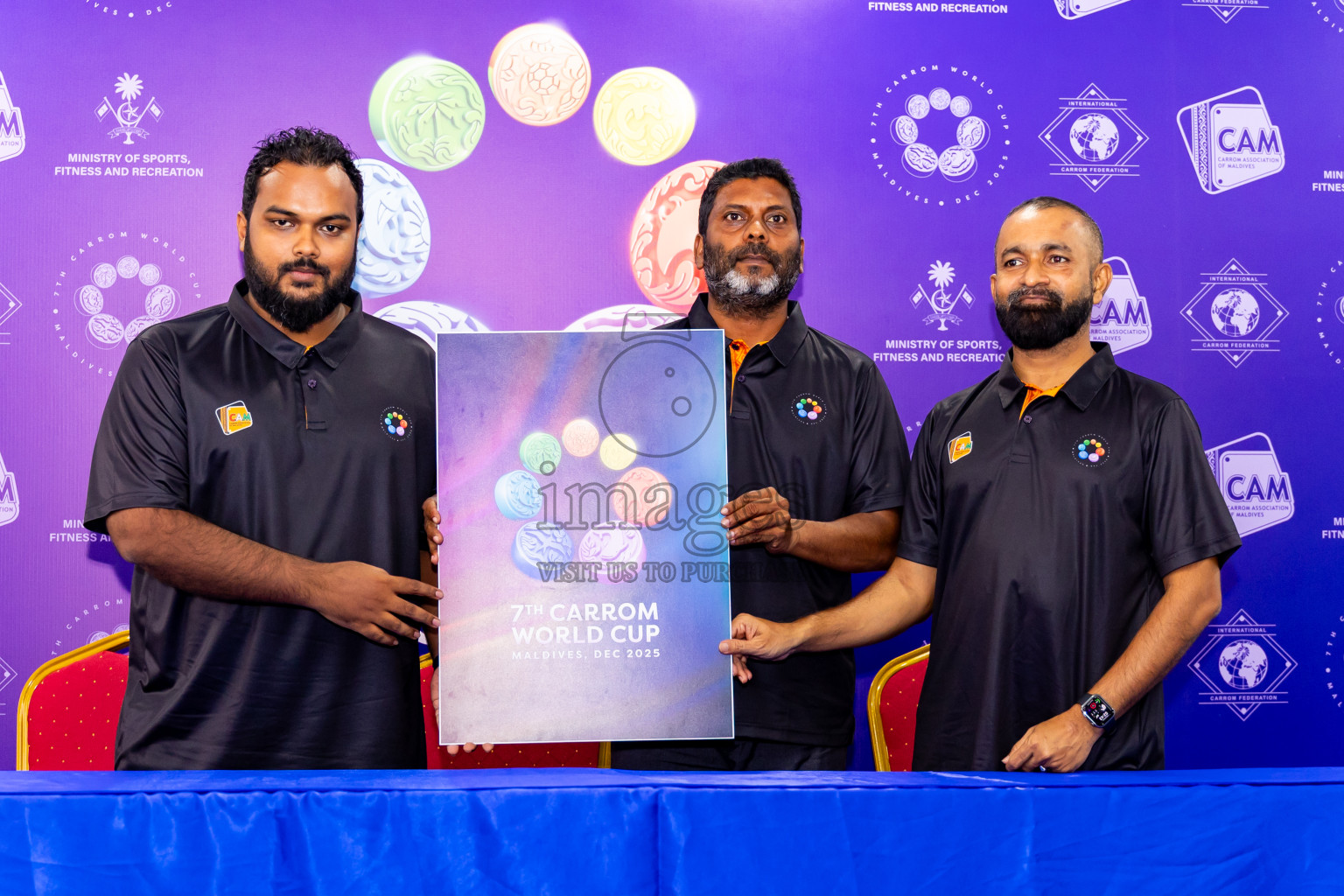Logo Reveal and Launching Ceremony of the 7th Carrom World Cup 2025 was held in Boalhage, Male', Maldives on 1st September 2025. Photos: Nausham Waheed / images.mv