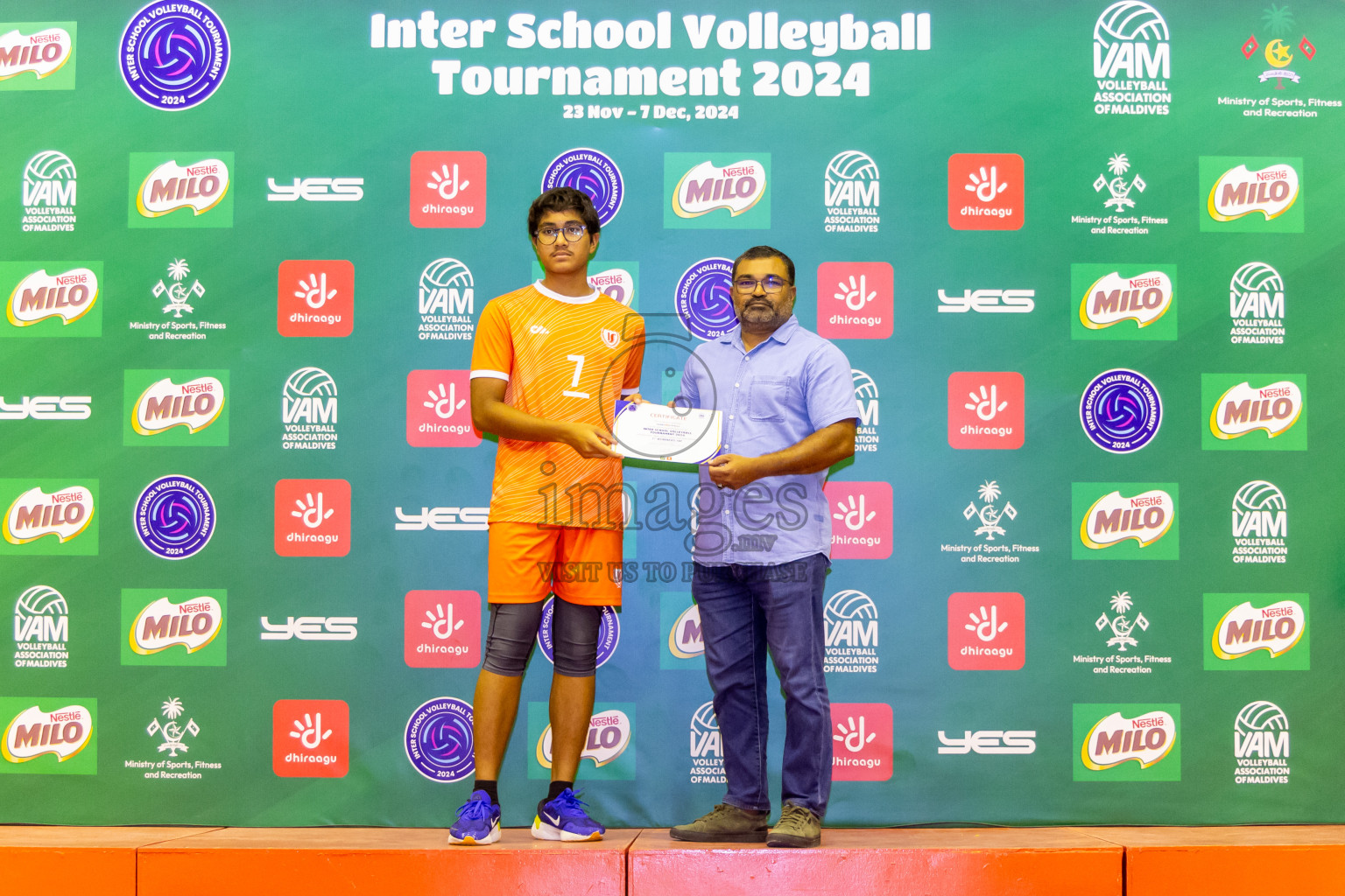 Finals of Interschool Volleyball Tournament 2024 was held in Social Center at Male', Maldives on Friday, 6th December 2024. Photos: Nausham Waheed / images.mv