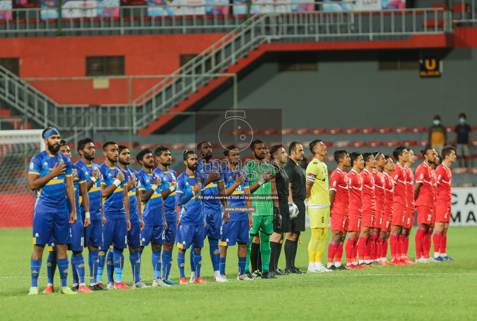 Nepal vs Sri Lanka in SAFF Championship 2021 held on 4th October 2021 in Galolhu National Stadium, Male', Maldives