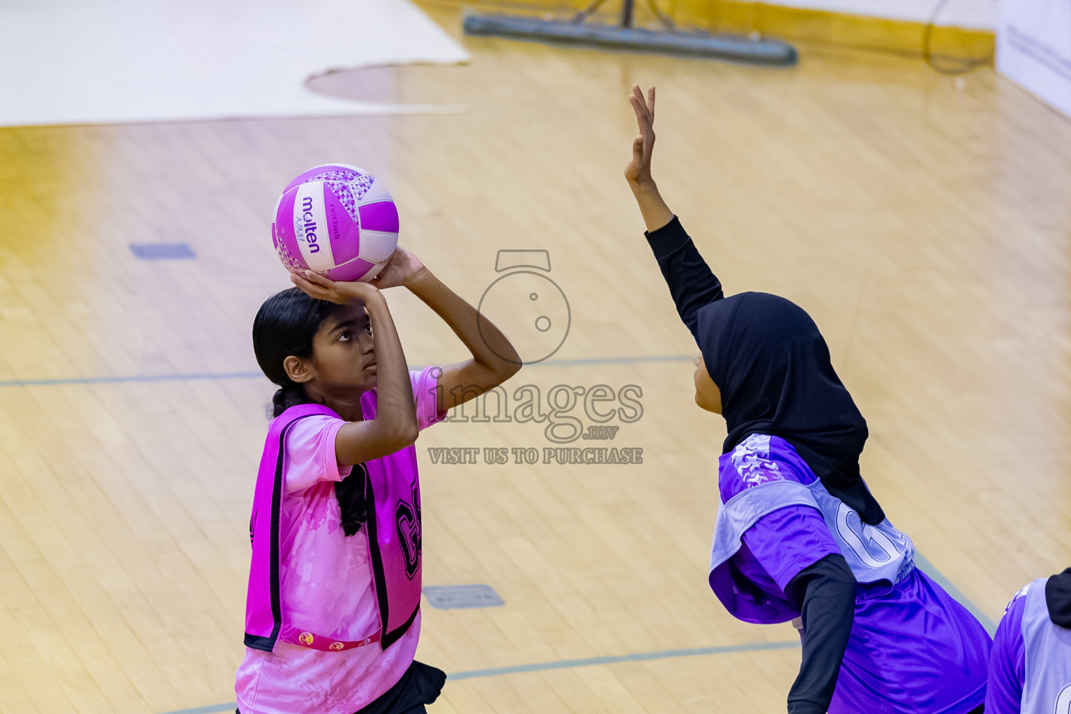 Invicto SC vs Xenith SC A in Day 3 of 24th Milo Netball Association Championship held in Social Center at Male', Maldives on Wednesday, 3rd September 2025. Photos: Mohamed MahfoozMoosa / images.mv