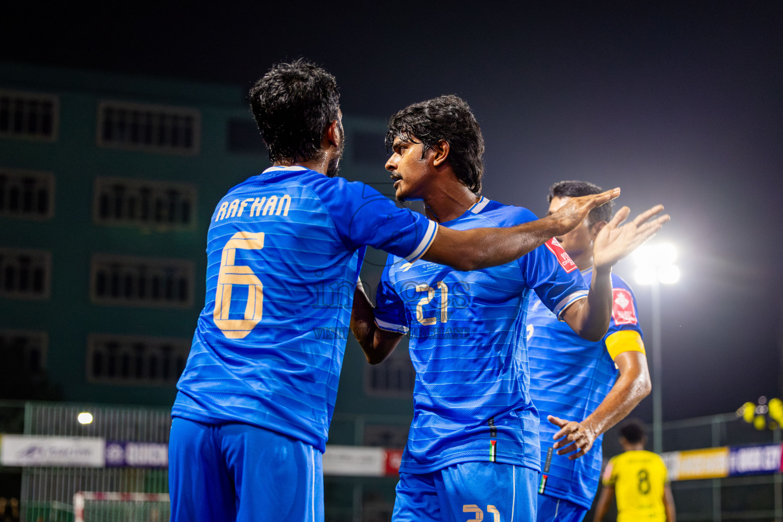 Lh Naifaru vs Lh Kurendhoo in Lhaviyani Atoll Finals Day 26 of Golden Futsal Challenge 2025 was held on Thursday , 30th January 2025, in Hulhumale', Maldives. Photos: Nausham Waheed / images.mv