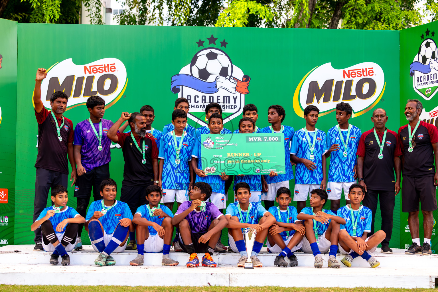 Day 4 of MILO Academy Championship 2024 (U-14) was held in Henveyru Stadium, Male', Maldives on Sunday, 3rd November 2024. Photos: Ismail Thoriq / Images.mv