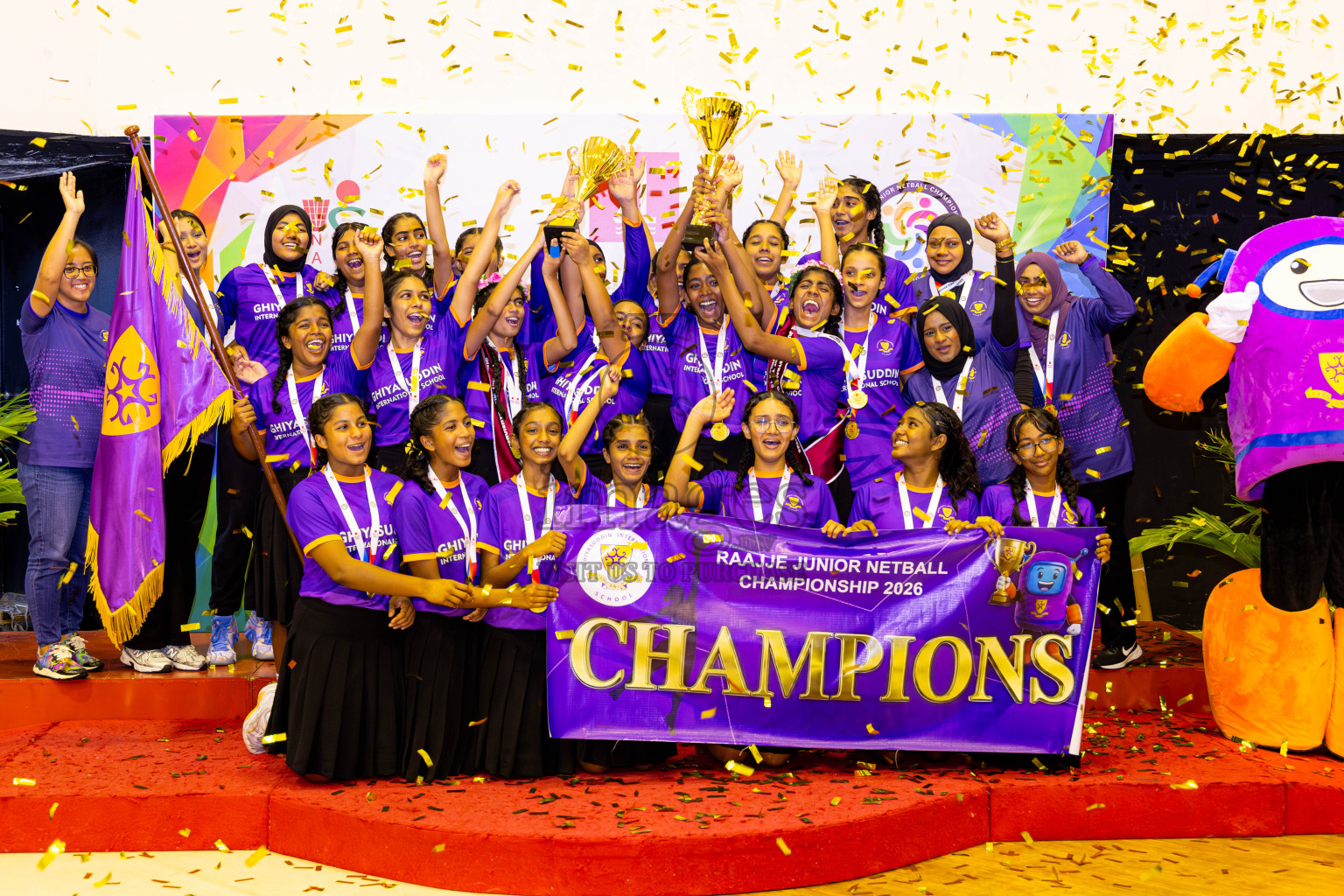 Finals of BML Raajje Junior Netball Championship 2026 was held at Social Center Indoor Hall, Male' Maldives on Saturday, 27th June 2026. Photos: Nausham Waheed / images.mv