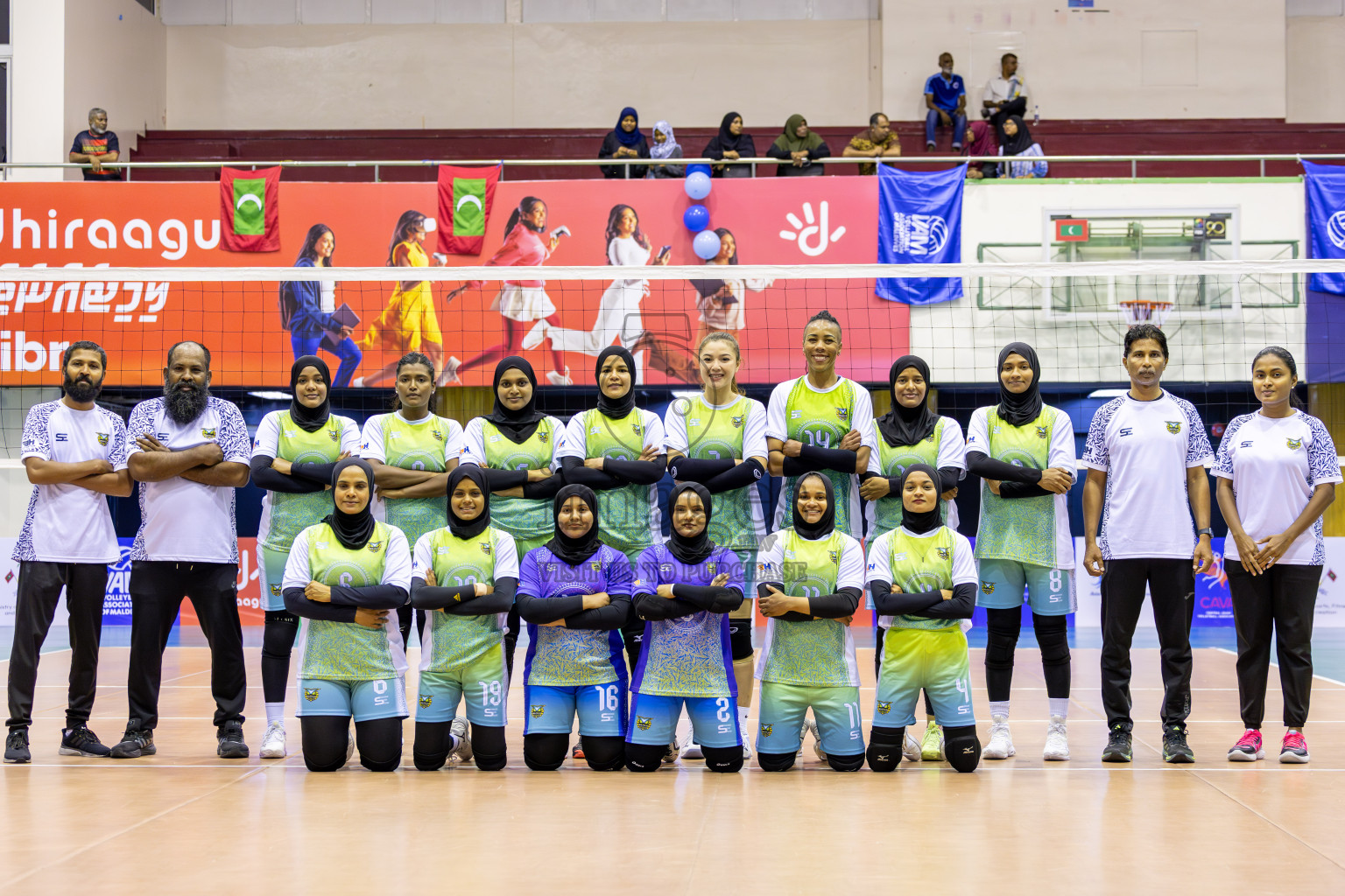 Club WAMCO vs Huraa Community Club in Day 1 of National Volleyball League 2025 - Women's Division held in Male', Maldives on Saturday, 19th April 2025 at Social Center Indoor Hall Photos By: Ismail Thoriq / images.mv