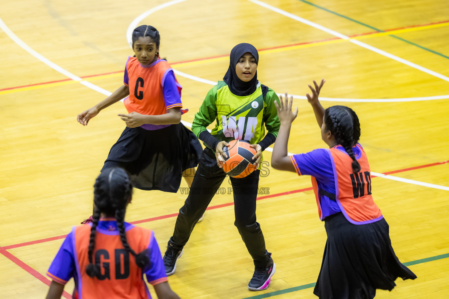 Day 14 of 25th Inter-School Netball Tournament was held in Social Center at Male', Maldives on Sunday, 25th August 2024. Photos: Hasni / images.mv