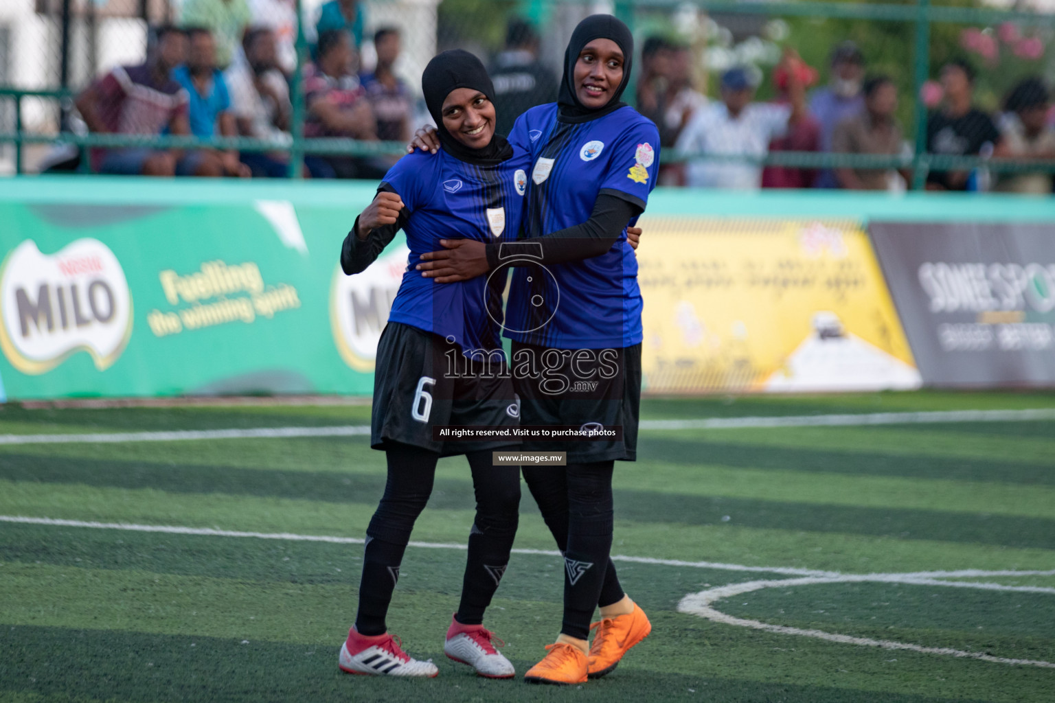 Maldives Ports Limited vs Dhivehi Sifainge Club in the semi finals of 18/30 Women's Futsal Fiesta 2019 on 27th April 2019, held in Hulhumale Photos: Hassan Simah / images.mv