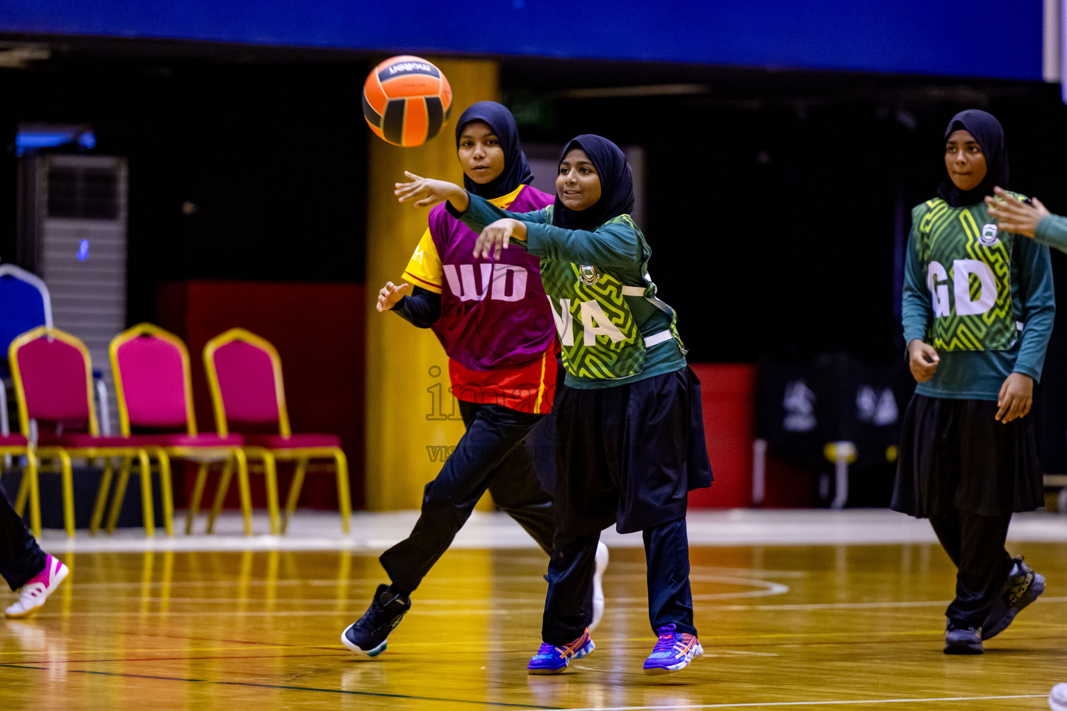 Day 7 of 25th Inter-School Netball Tournament was held in Social Center at Male', Maldives on Saturday, 17th August 2024. Photos: Nausham Waheed / images.mv