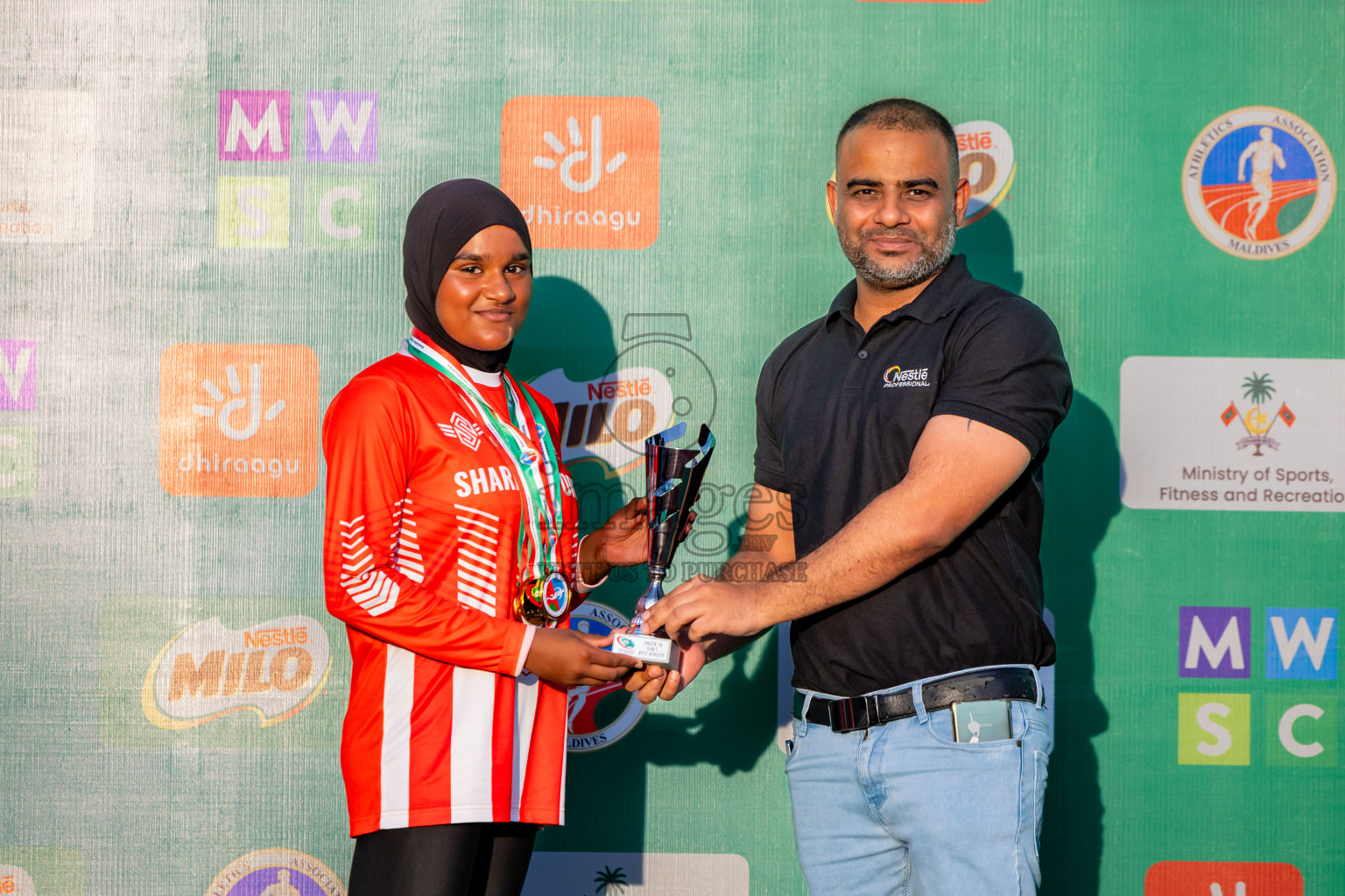 Day 3 of 12th Milo Association Championships was held in Ekuveni Track at Male', Maldives on Saturday, 26th April 2025. Photos: Nausham Waheed / images.mv