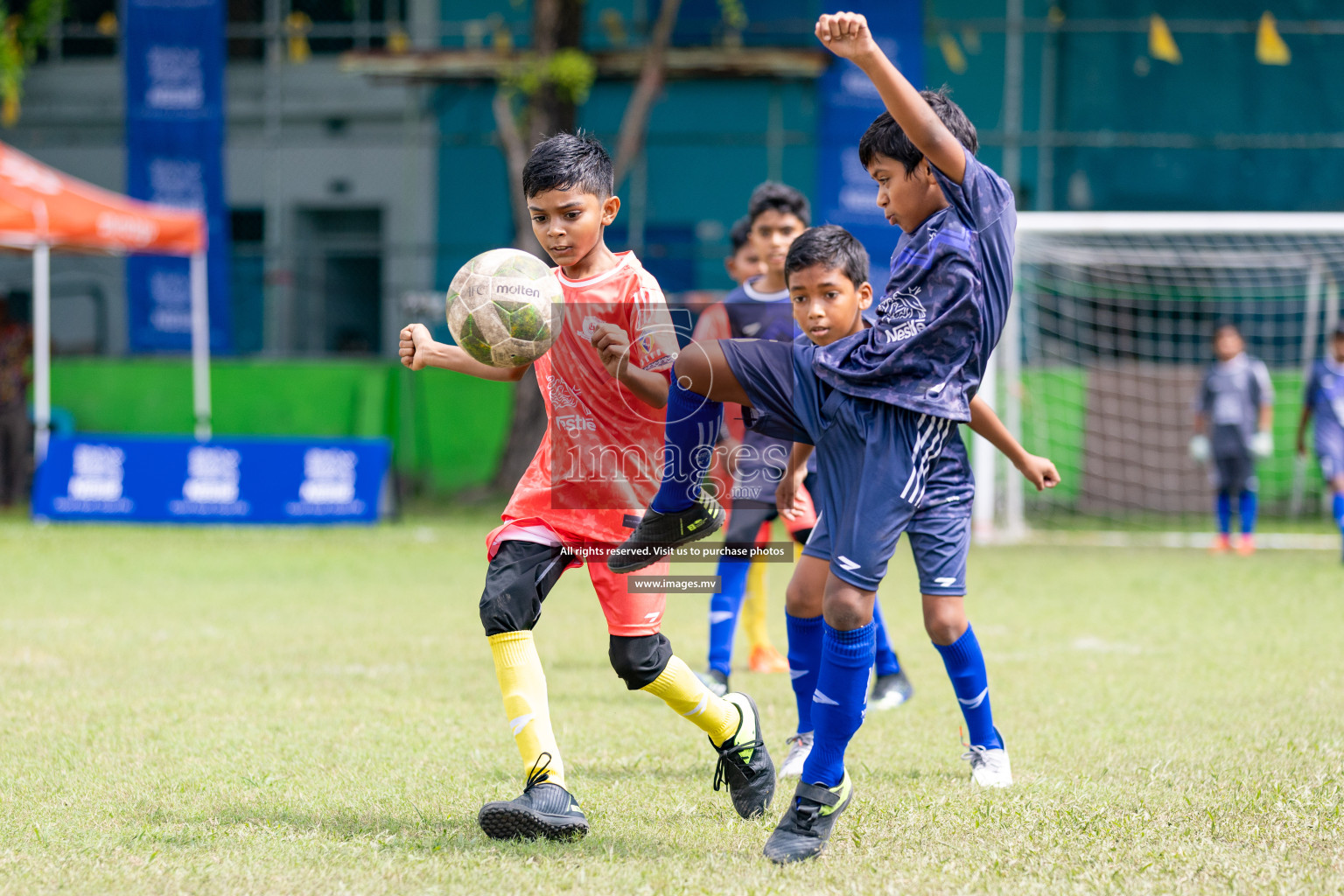 Day 1 of Milo kids football fiesta, held in Henveyru Football Stadium, Male', Maldives on Wednesday, 11th October 2023 Photos: Nausham Waheed/ Images.mv