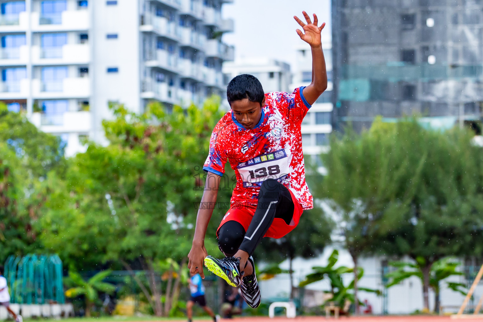 Day 3 of MWSC Interschool Athletics Championships 2024 held in Hulhumale Running Track, Hulhumale, Maldives on Monday, 11th November 2024. Photos by:  Nausham Waheed / Images.mv