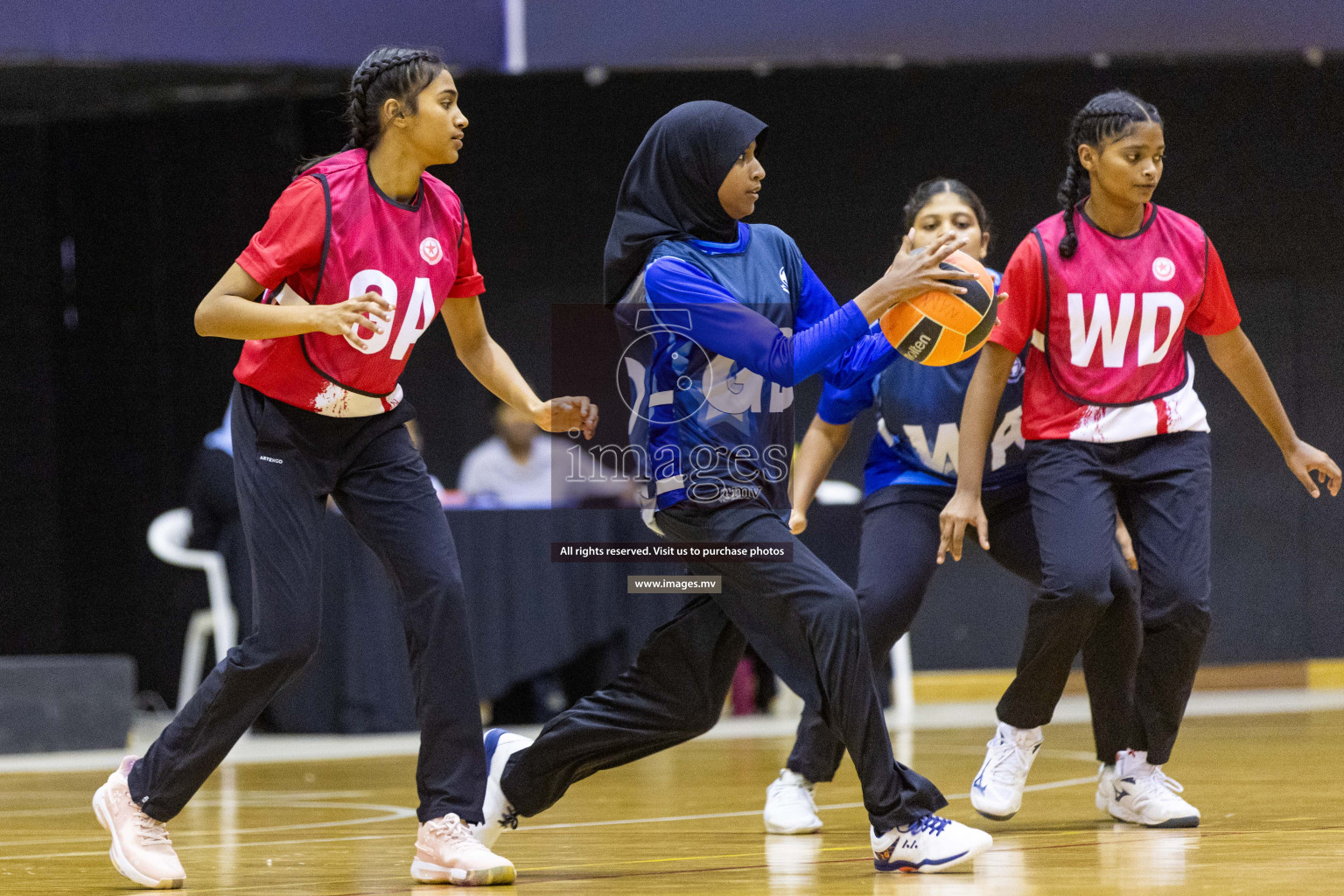 Day 10 of 24th Interschool Netball Tournament 2023 was held in Social Center, Male', Maldives on 5th November 2023. Photos: Nausham Waheed / images.mv