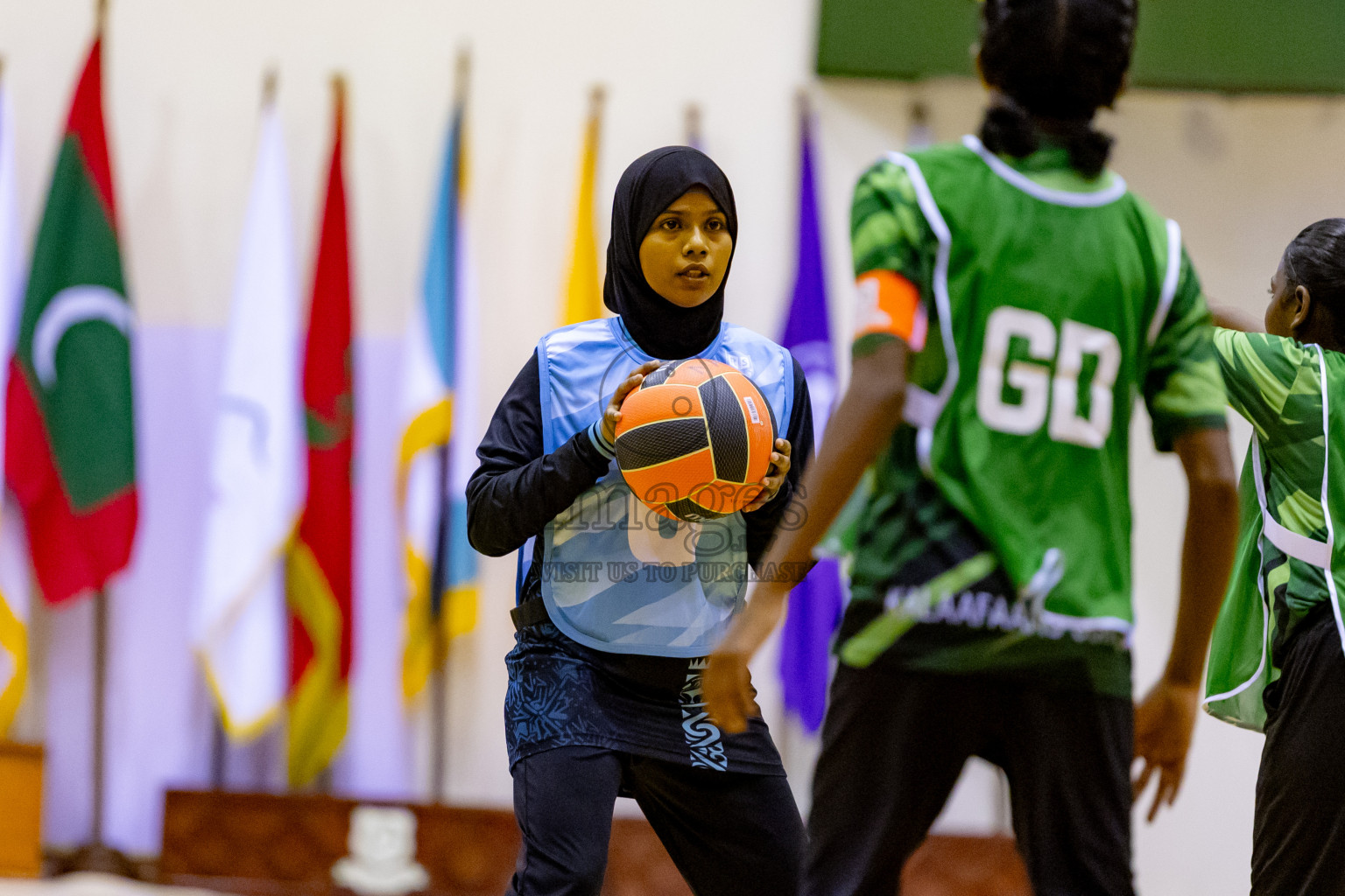 Day 6 of 25th Inter-School Netball Tournament was held in Social Center at Male', Maldives on Thursday, 15th August 2024. Photos: Nausham Waheed / images.mv