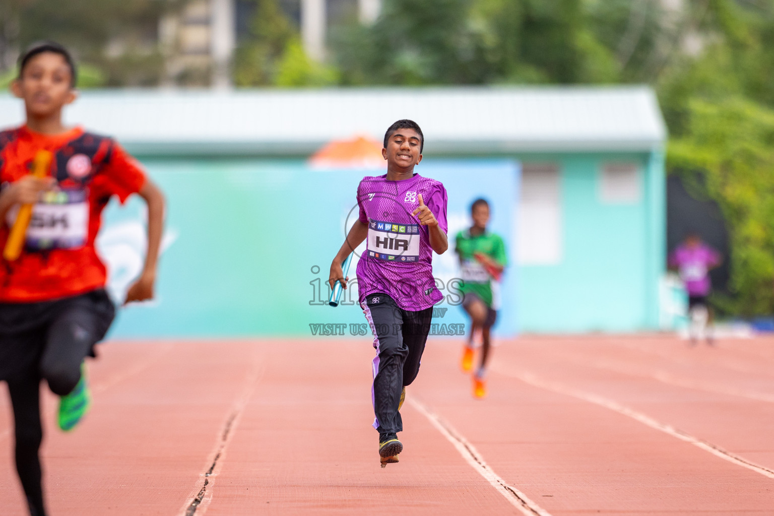 Day 5 of MWSC Interschool Athletics Championships 2024 held in Hulhumale Running Track, Hulhumale, Maldives on Wednesday, 13th November 2024. Photos by: Raif Yoosuf / Images.mv