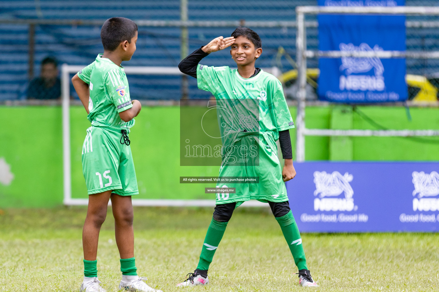 Day 1 of Milo kids football fiesta, held in Henveyru Football Stadium, Male', Maldives on Wednesday, 11th October 2023 Photos: Nausham Waheed/ Images.mv