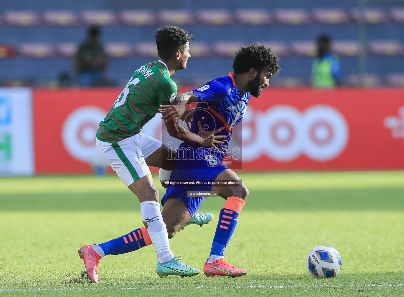 Bangladesh vs India in SAFF Championship 2021 held on 1st October 2021 in Galolhu National Stadium, Male', Maldives