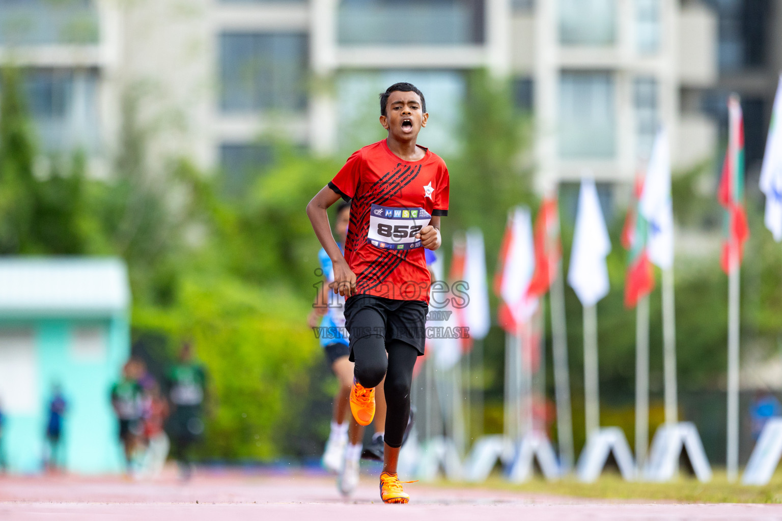 Day 1 of MWSC Interschool Athletics Championships 2024 held in Hulhumale Running Track, Hulhumale, Maldives on Saturday, 9th November 2024. 
Photos by: Ismail Thoriq / images.mv