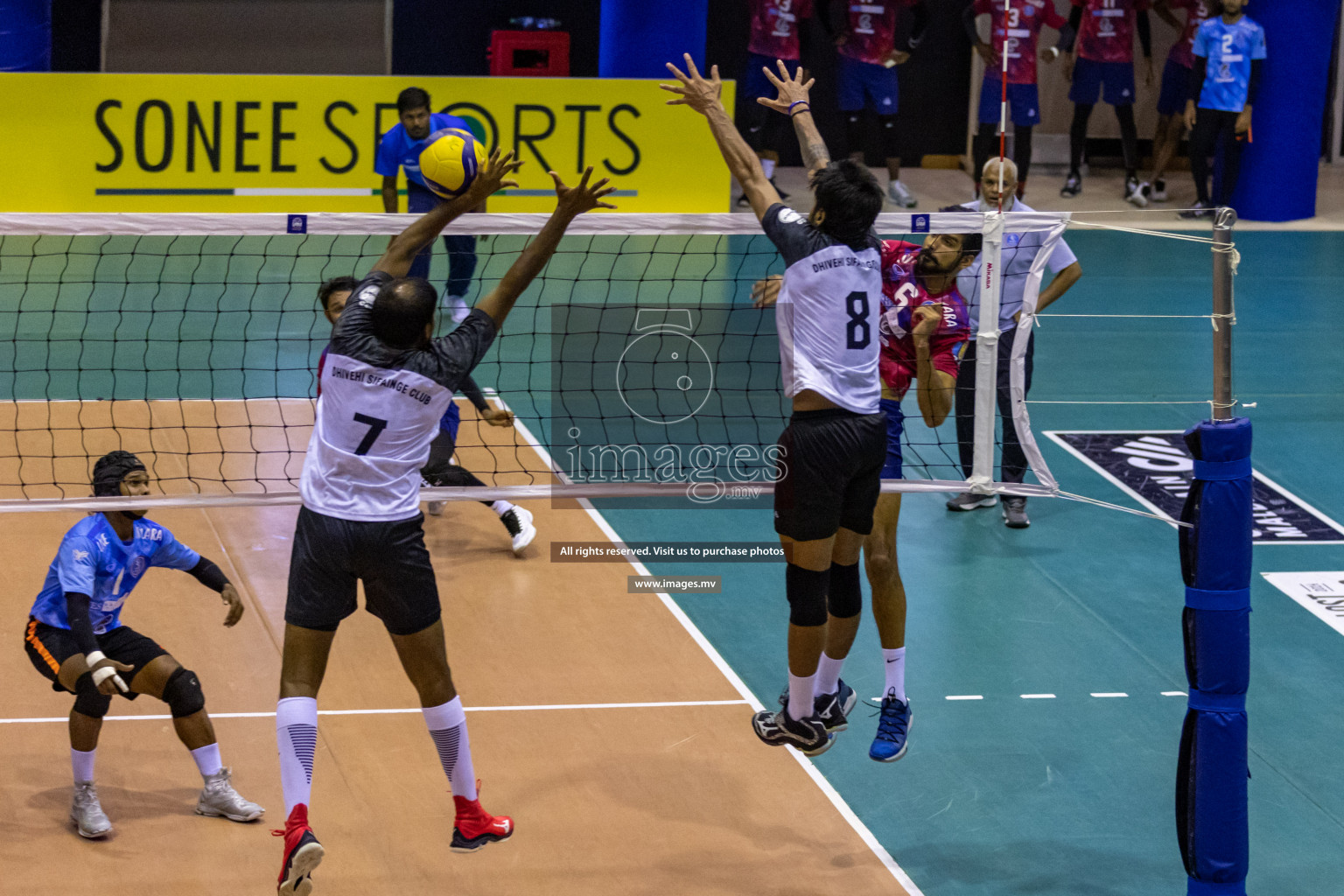 Sports Club City vs Dhivehi Sifainge Club in the Finals of National Volleyball Tournament 2022 on Thursday, 07th July 2022, held in Social Center, Male', Maldives