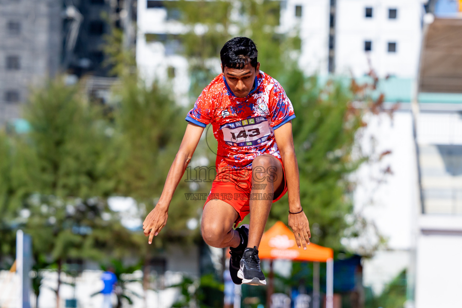 Day 4 of MWSC Interschool Athletics Championships 2024 held in Hulhumale Running Track, Hulhumale, Maldives on Tuesday, 12th November 2024. Photos by: Nausham Waheed / Images.mv