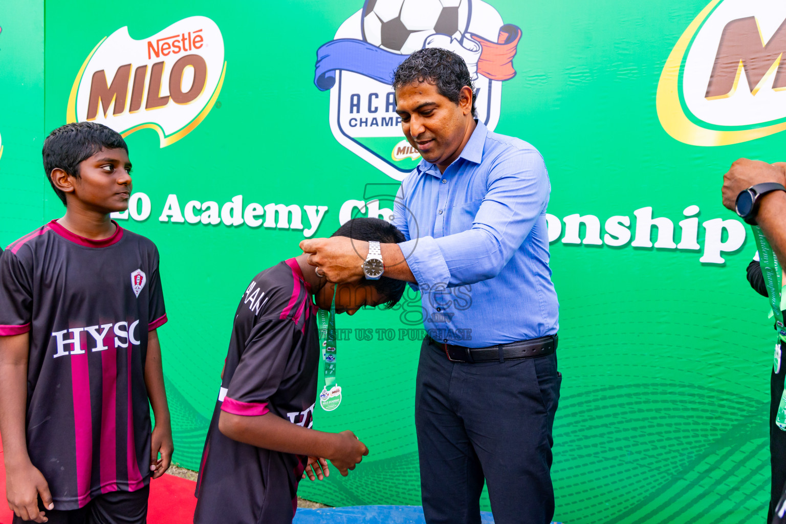 Day 4 of MILO Academy Championship 2024 - U12 was held at Henveiru Grounds in Male', Maldives on Sunday, 7th July 2024. Photos: Nausham Waheed / images.mv