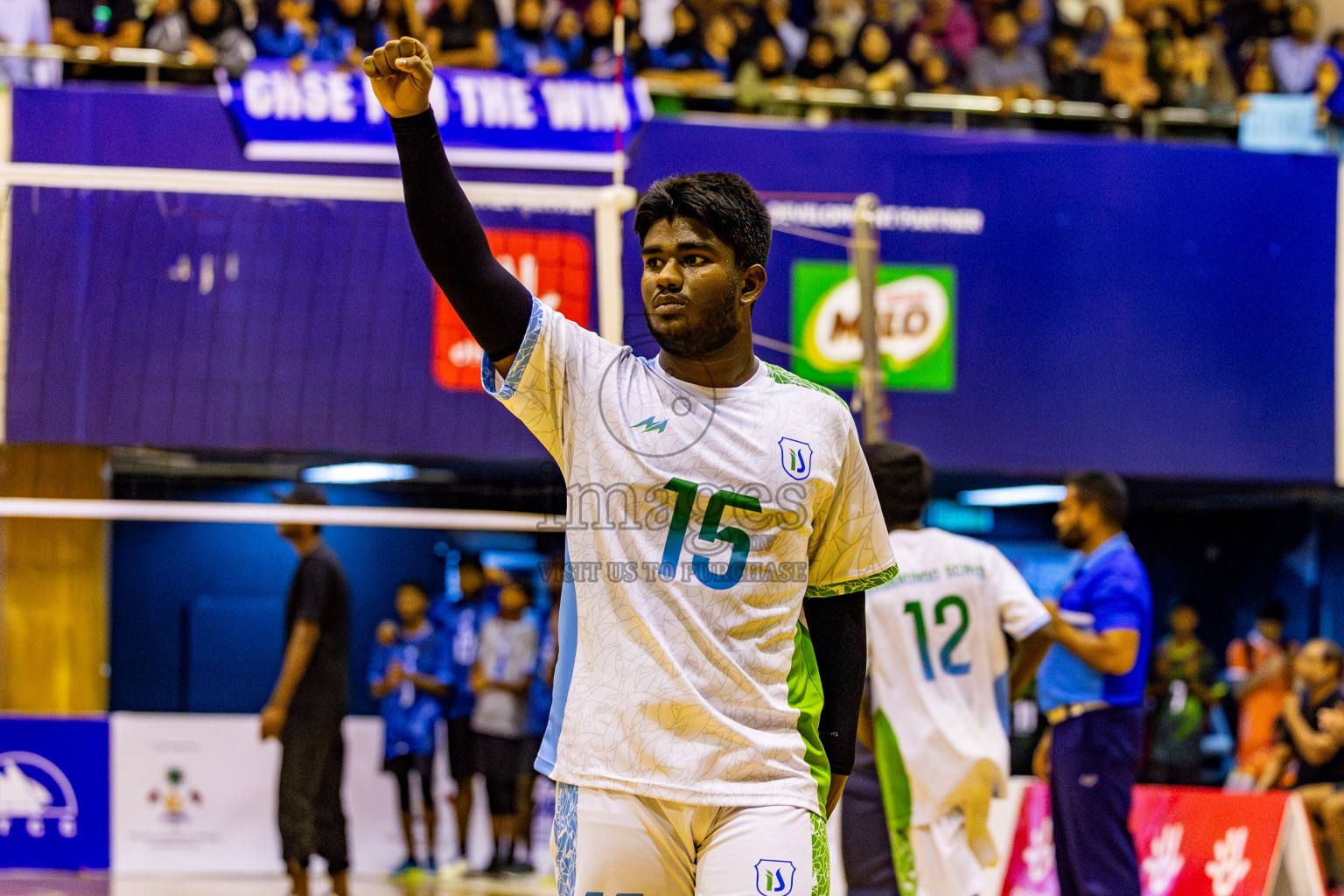 Finals of Interschool Volleyball Tournament 2024 was held in Social Center at Male', Maldives on Friday, 6th December 2024. Photos: Nausham Waheed / images.mv