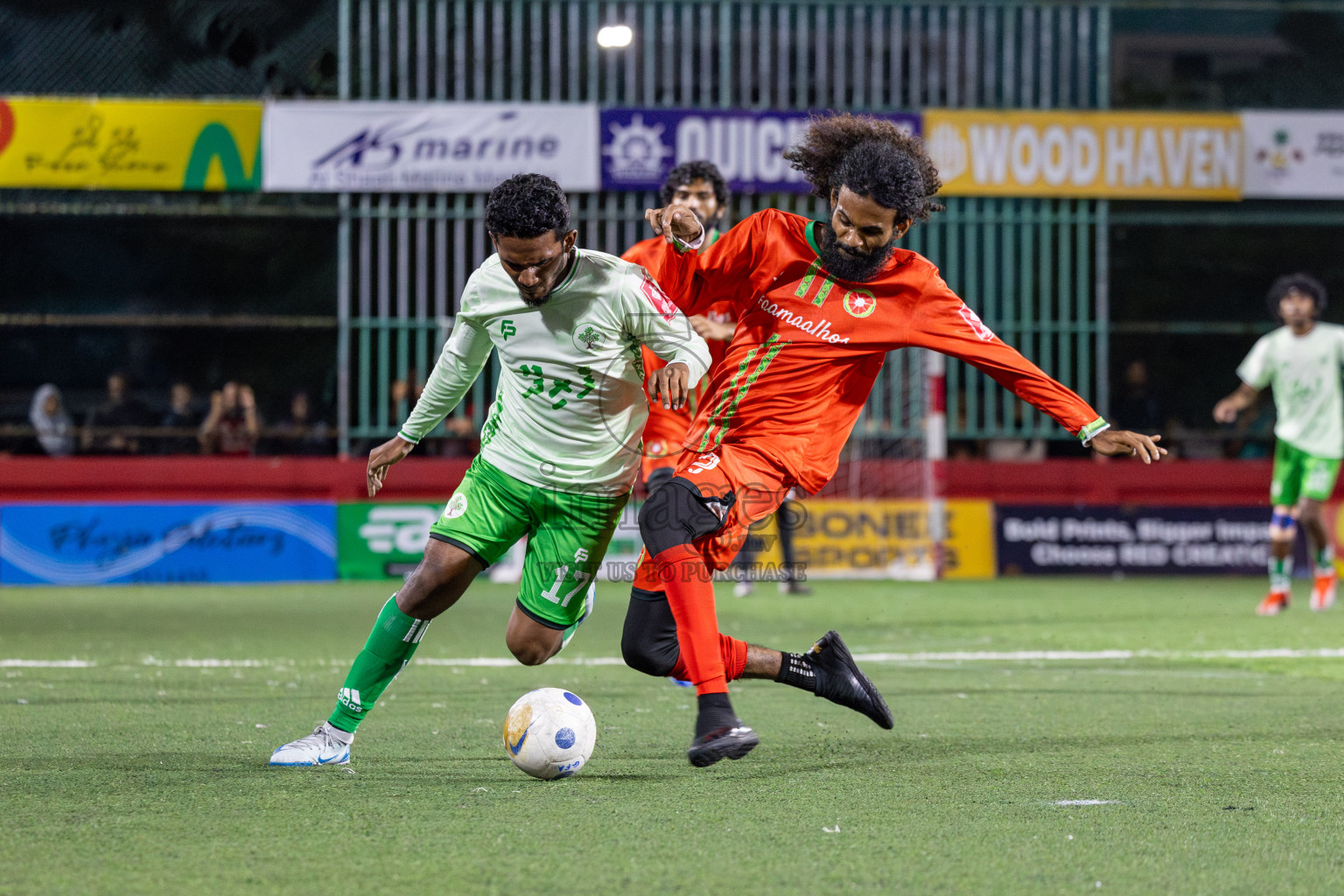 AA Feridhoo vs AA Maalhos in Day 11 of Golden Futsal Challenge 2025 was held on Wednesday, 15th January 2025, in Hulhumale', Maldives Photos: Mohamed Mahfooz Moosa / images.mv