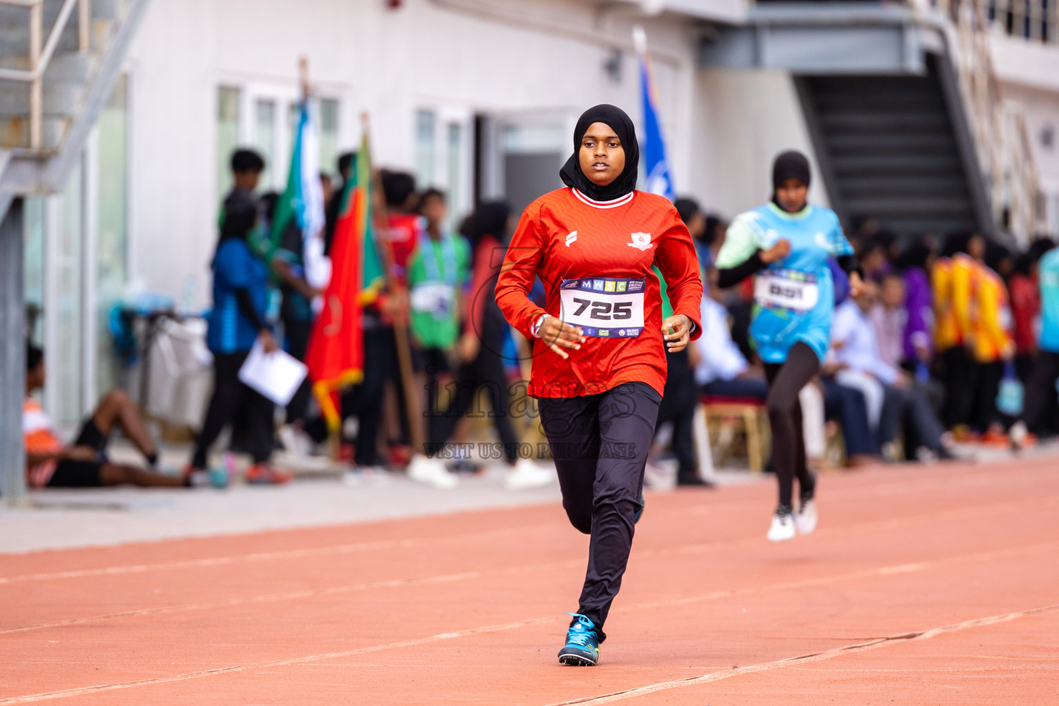 Day 6 of MWSC Interschool Athletics Championships 2024 held in Hulhumale Running Track, Hulhumale, Maldives on Thursday, 14th November 2024. Photos by: Ismail Thoriq / Images.mv