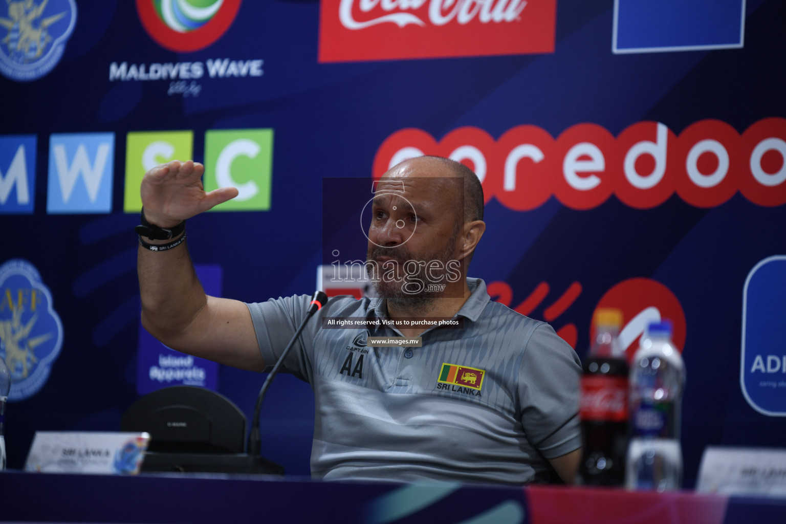 Match Day 3, Pre-match Press Conference of SAFF Championship 2021 held on 06th October 2021 at Galholhu National Stadium, Male', Maldives