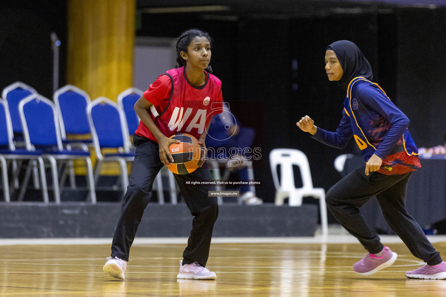 Day7 of 24th Interschool Netball Tournament 2023 was held in Social Center, Male', Maldives on 2nd November 2023. Photos: Nausham Waheed / images.mv