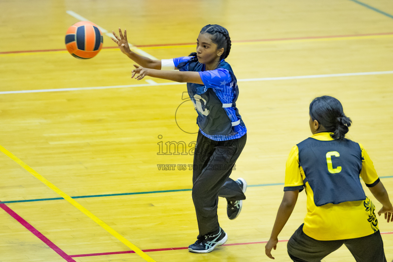 Day 12 of 25th Inter-School Netball Tournament was held in Social Center at Male', Maldives on Thursday, 22nd August 2024.