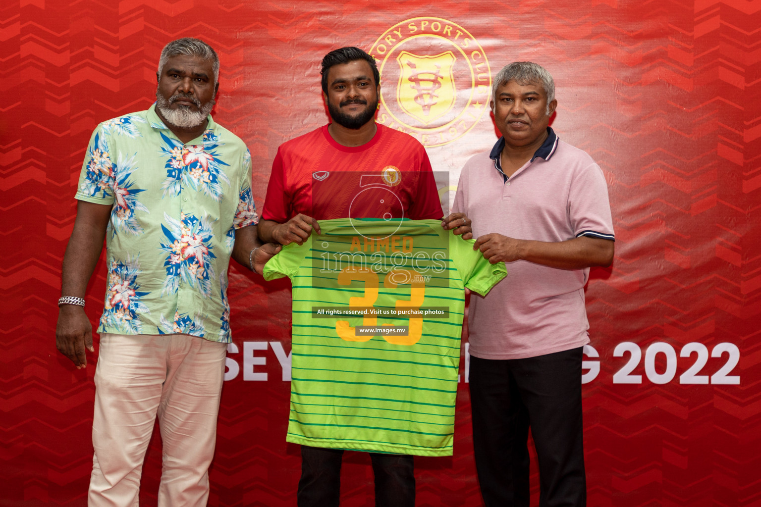 Victory Sports Club Jersey Unveiling 2022 on 14th July 2022, held in Jamaaludheen School Hall, Male', Maldives  Photos: Hassan Simah / Images.mv