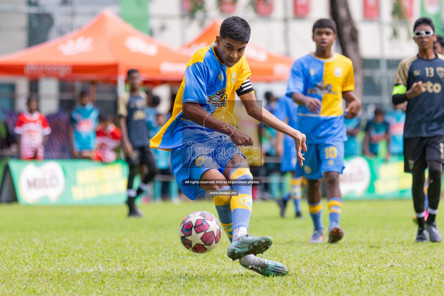 Day 1 of MILO Academy Championship 2023 (u14) was held in Henveyru Stadium Male', Maldives on 3rd November 2023. Photos: Nausham Waheed / images.mv