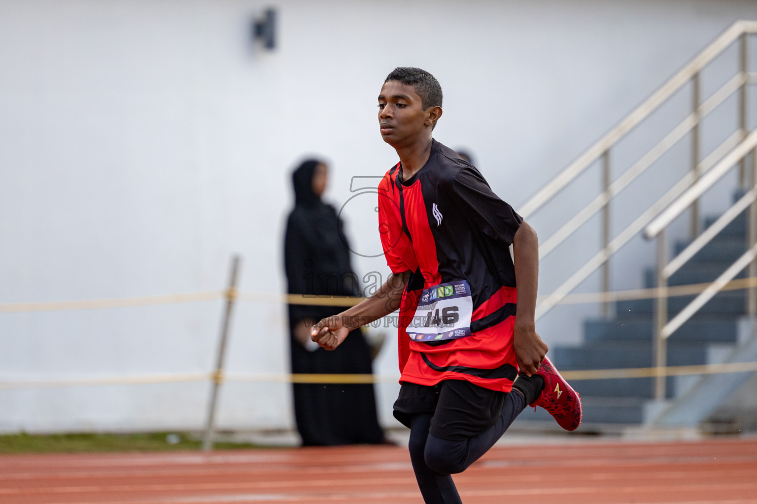 Day 1 of MWSC Interschool Athletics Championships 2024 held in Hulhumale Running Track, Hulhumale, Maldives on Saturday, 9th November 2024. 
Photos by: Ismail Thoriq, Hassan Simah / Images.mv