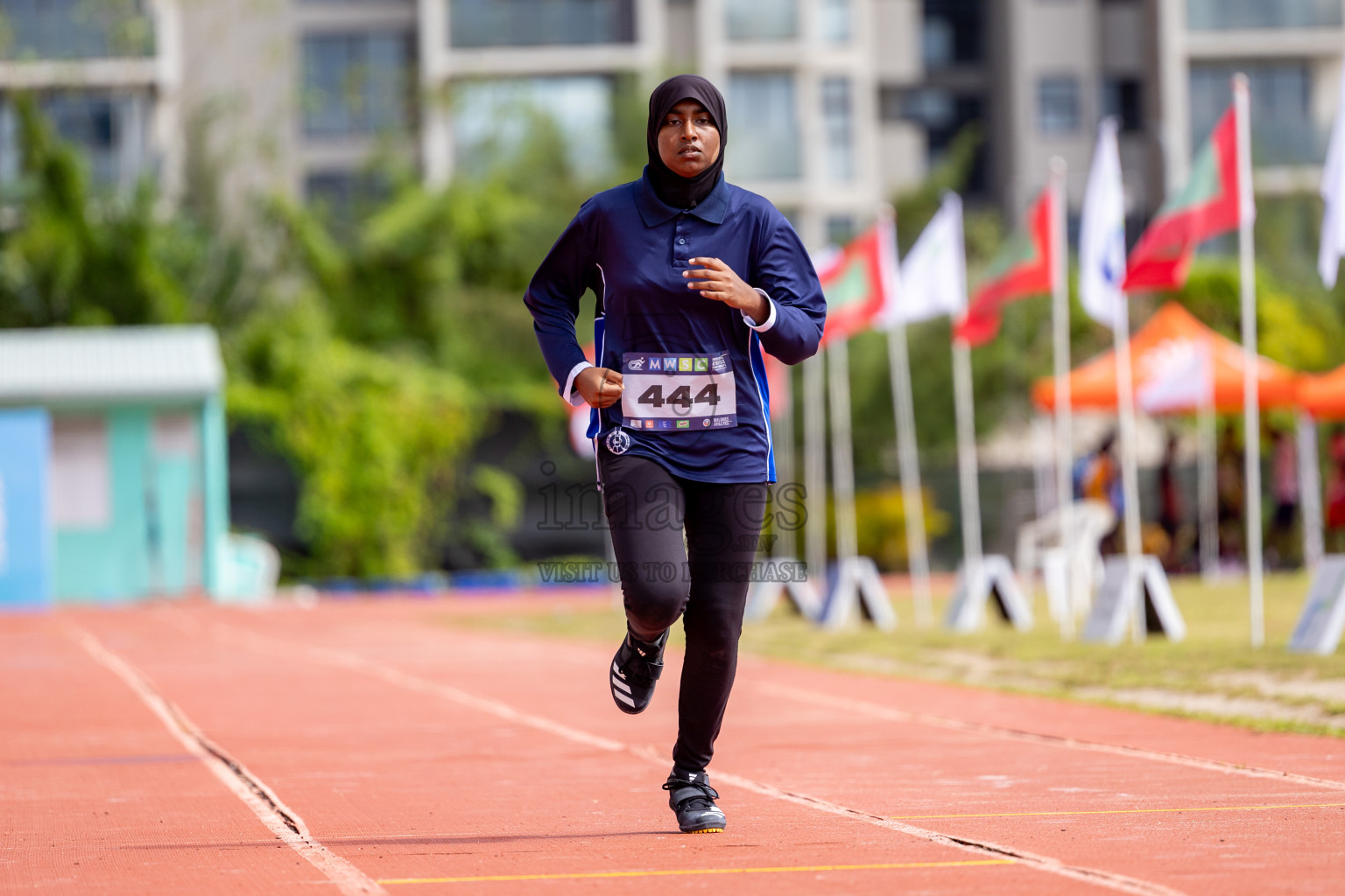 Day 2 of MWSC Interschool Athletics Championships 2024 held in Hulhumale Running Track, Hulhumale, Maldives on Sunday, 10th November 2024. 
Photos by:  Hassan Simah / Images.mv