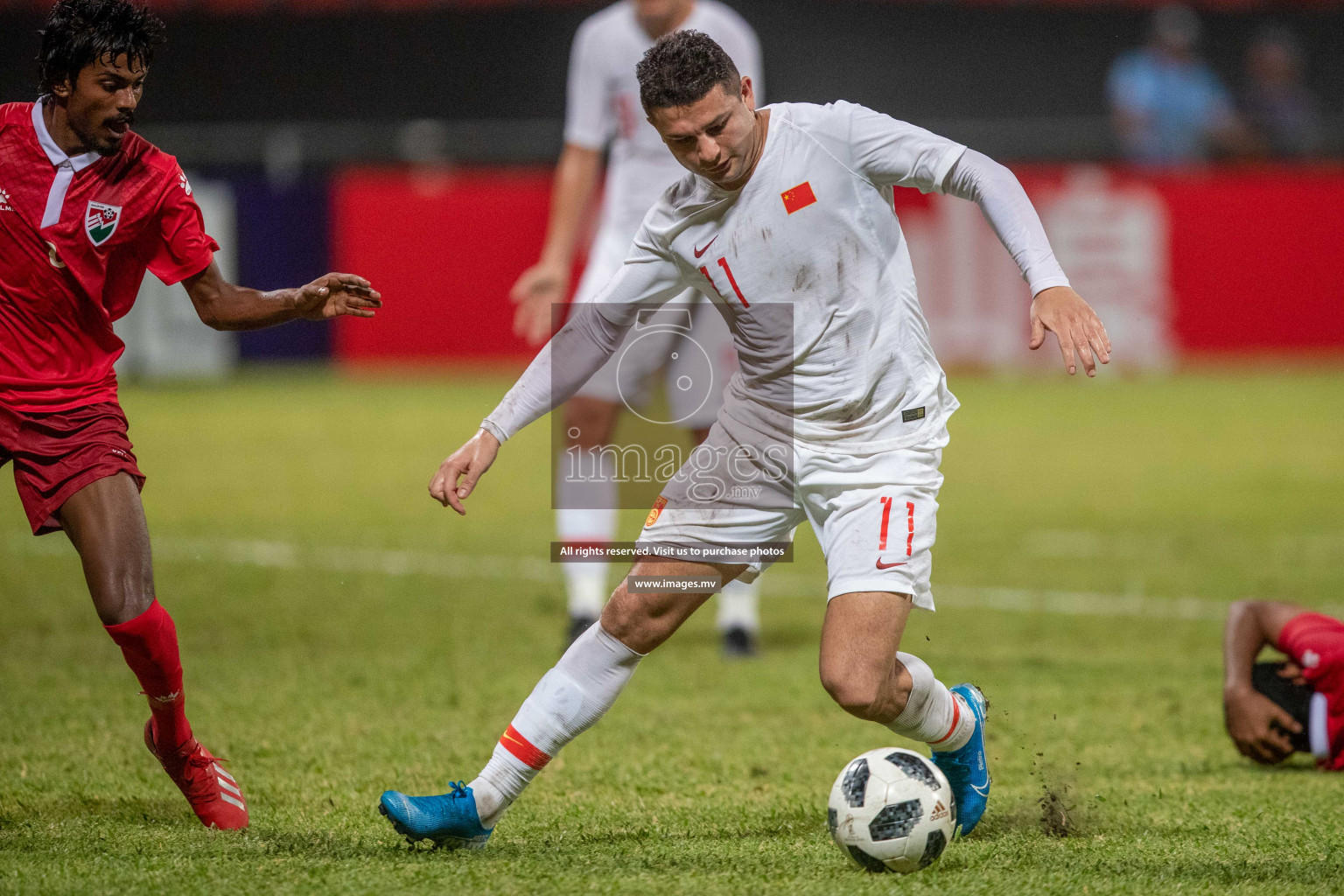 Maldives vs China in FIFA World Cup Qatar 2022 & AFC Asian Cup China 2023 Qualifier on 10th September 2019 in Male, Maldives Photos: Suadhu Abdul Sattar /images.mv