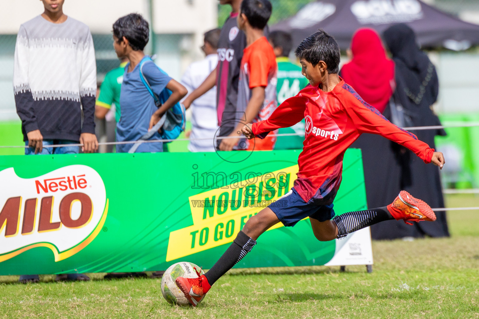 Day 1 of MILO Academy Championship 2024 - U12 was held at Henveiru Grounds in Male', Maldives on Thursday, 4th July 2024. Photos: Shuu Abdul Sattar / images.mv