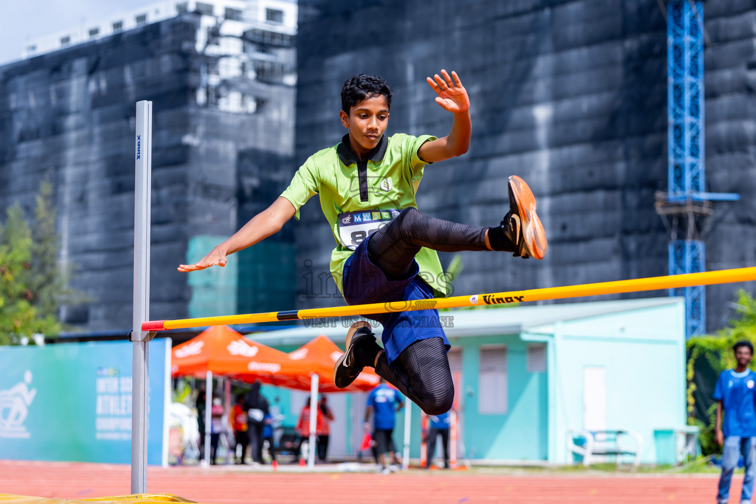 Day 3 of MWSC Interschool Athletics Championships 2024 held in Hulhumale Running Track, Hulhumale, Maldives on Monday, 11th November 2024. Photos by:  Nausham Waheed / Images.mv