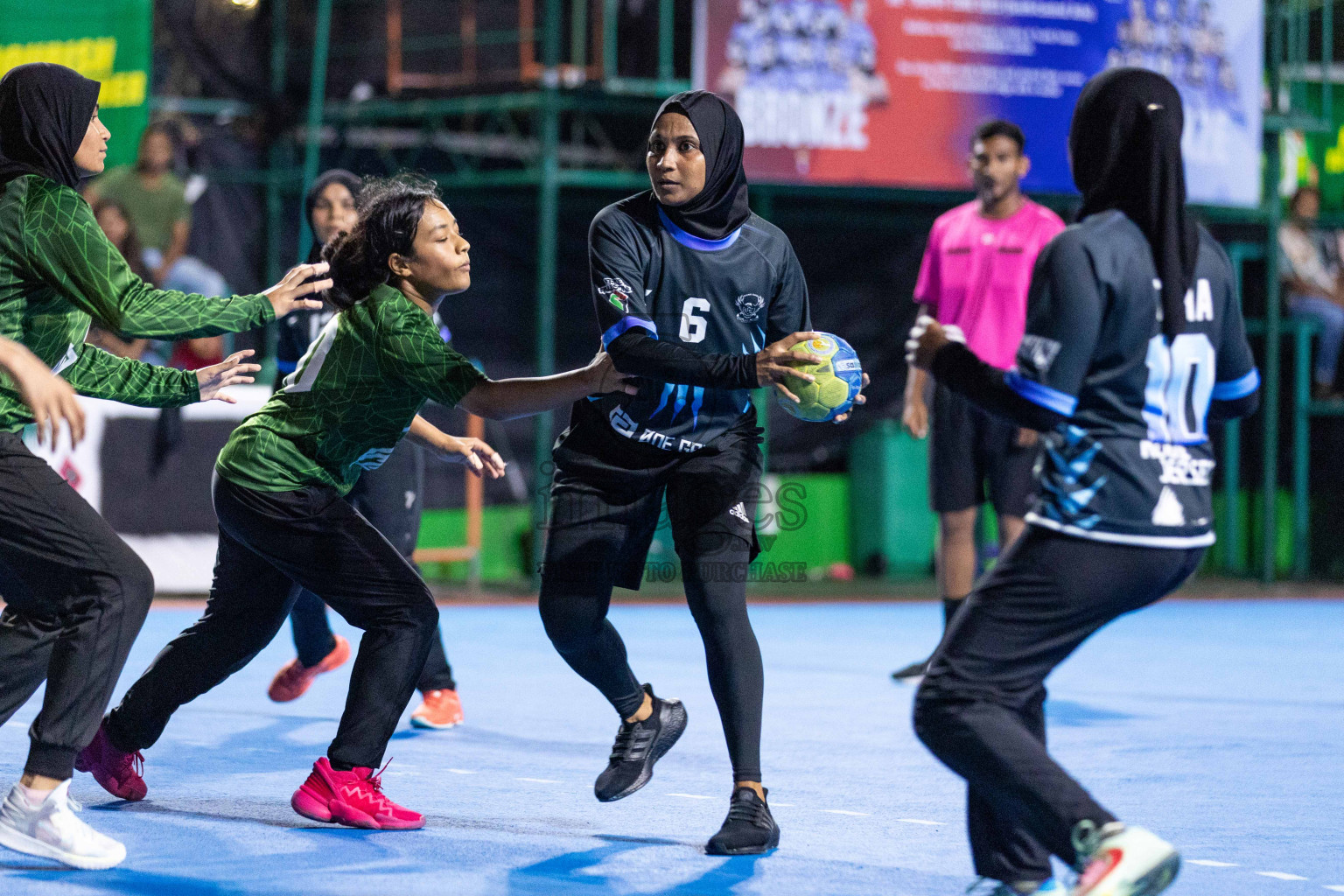 Day 20 of 10th National Handball Tournament 2023, held in Handball ground, Male', Maldives on Wednesday, 20th December 2023 Photos: Nausham Waheed/ Images.mv