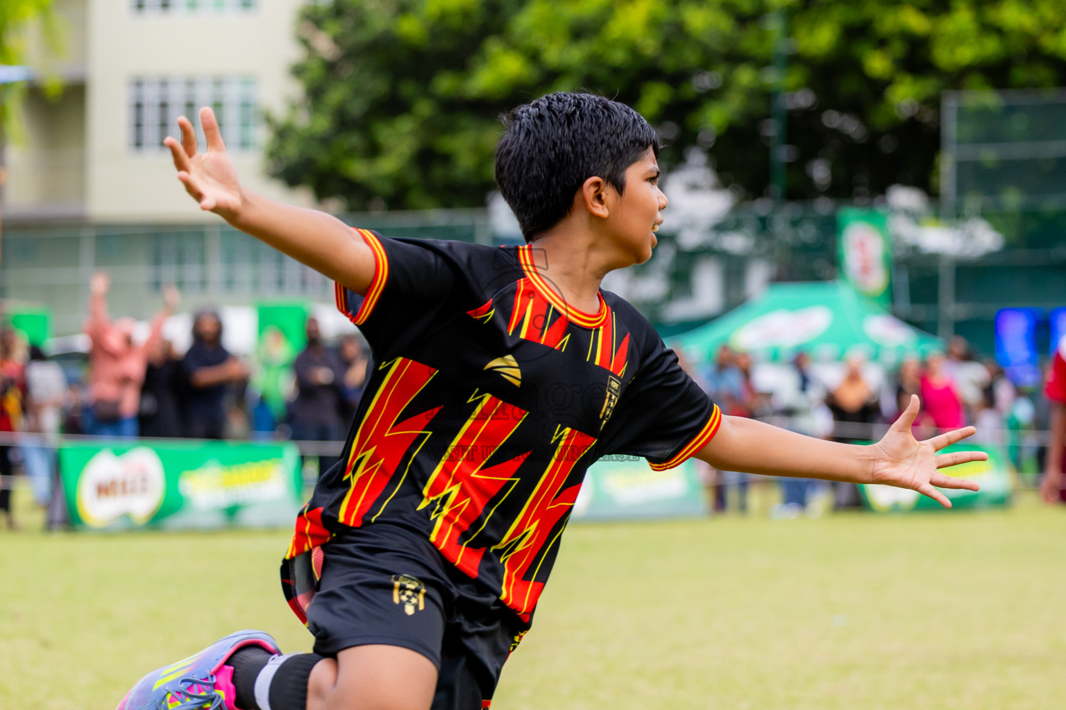 Day 1 of MILO Academy Championship 2025 (U-12) was held at Henveiru Stadium in Male', Maldives on Thursday, 1st May 2025. Photos: Nausham Waheed / images.mv