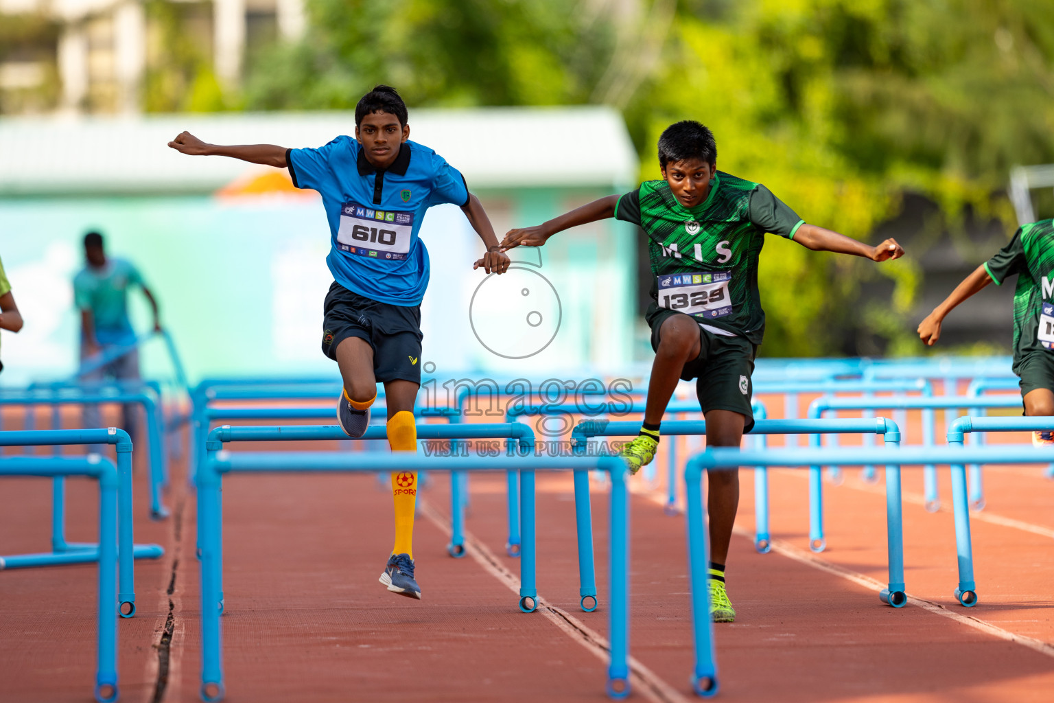 Day 2 of MWSC Interschool Athletics Championships 2024 held in Hulhumale Running Track, Hulhumale, Maldives on Sunday, 10th November 2024. Photos by: Ismail Thoriq / Images.mv