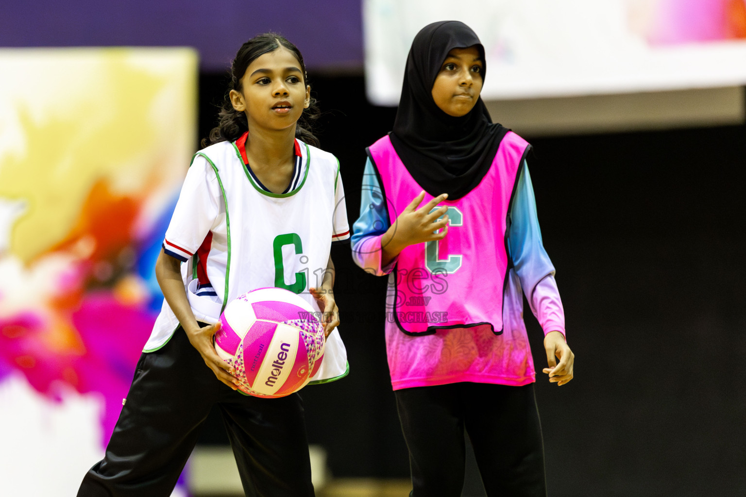 Net Queens vs Netgen B in Day 5 of 3rd Netball Junior Championship, held at Social Center on Thursday 23rd January 2025 . Photos: Shuu Abdul Sattar / images.mv
